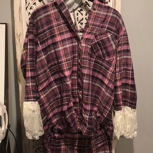 Unique pink smiley face flannel